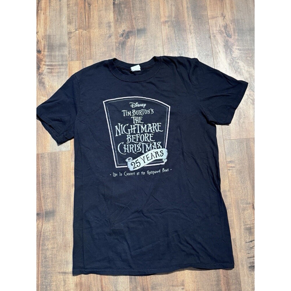 Tim Burton’s Nightmare Before Christmas 25 Year Hollywood Bowl T-Shirt Medium